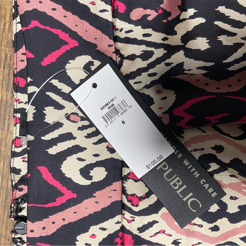 Banana Republic Black and Pink Wide Leg Pants